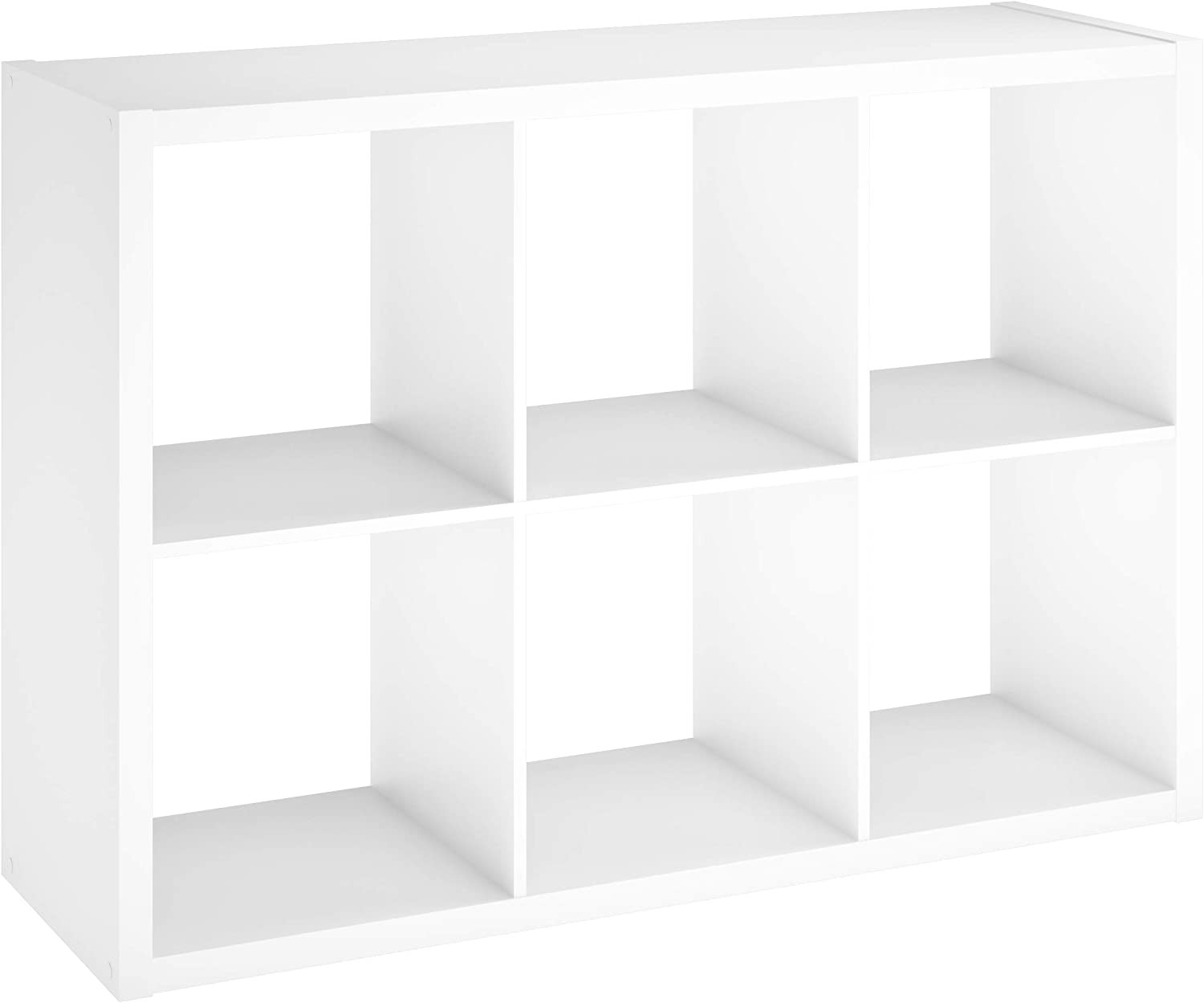 ClosetMaid 6 Cube Storage Shelf Organizer Bookshelf with Open Back, Vertical or Horizontal, Easy