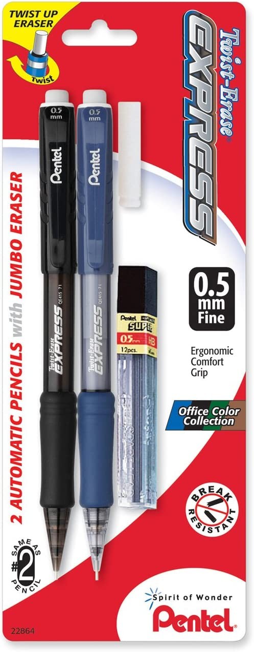 0.7 Eraser Refill Pentel .7mm Twist-Erase Click Mechanical Pencil - 0.7 Mm Smoke Lead 2 Refillable Black Transparent Barrel 1 Each Penpd277ta 0.7 How To Refill
