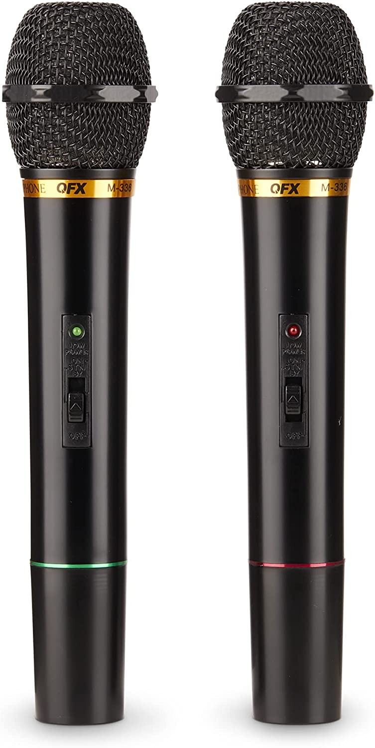 QFX M336 Wireless Dynamic Professional Microphone Twin Pack Best