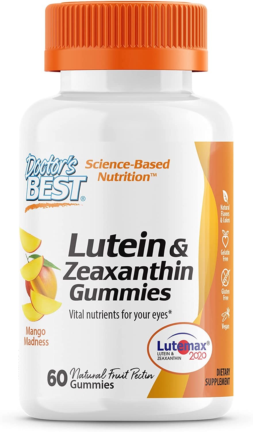 Doctor's BEST Lutein Gummies with Lutemax 2020, 60 Ct, Chewable Natural