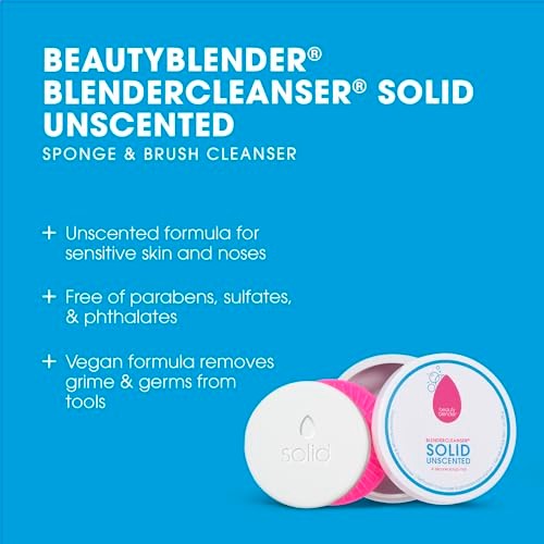 beautyblender BLENDERCLEANSER Solid, Unscented Makeup Cleaner for