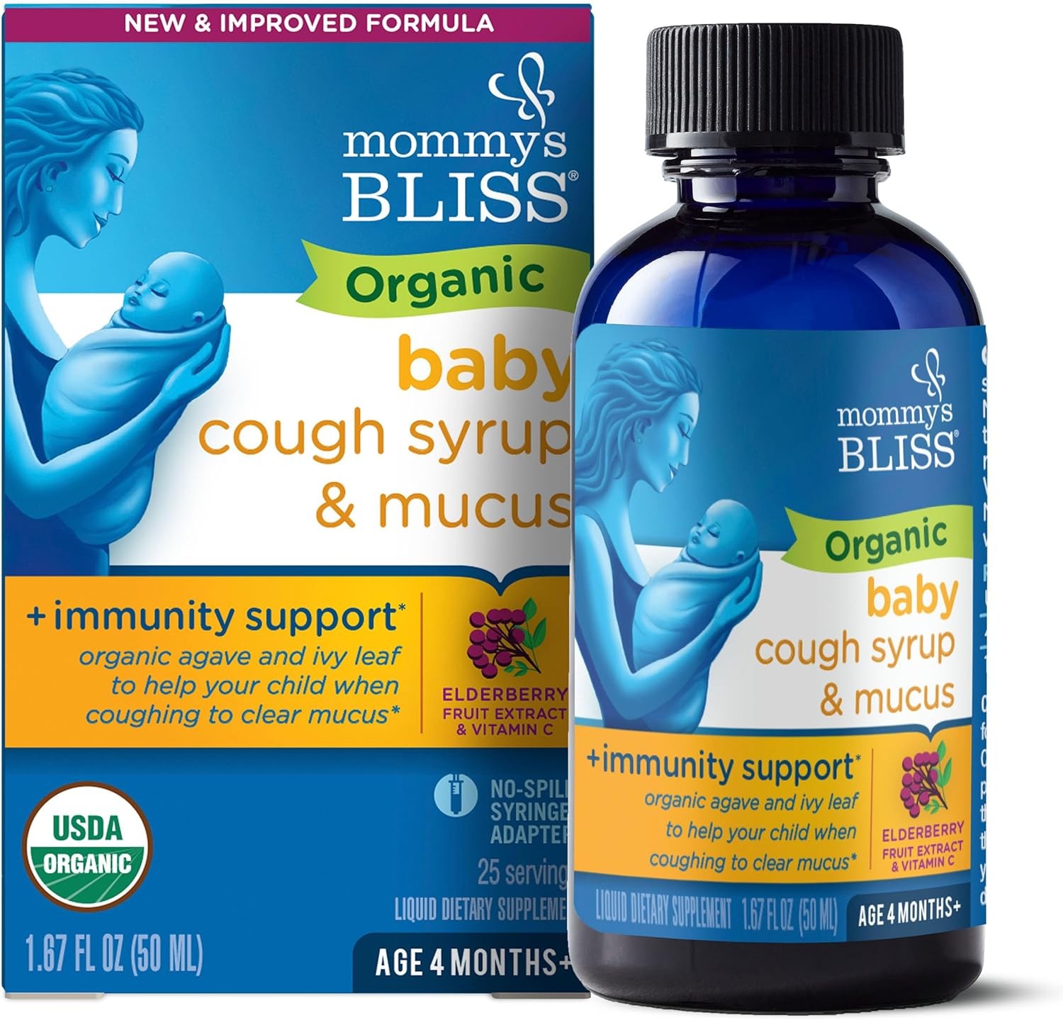 Mommy's Bliss Organic Baby Cough Syrup and Mucus + Immunity Support