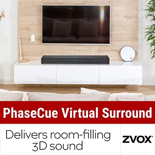 ZVOX SB380 Soundbar for TV with AccuVoice Dialogue Boost, Aluminum
