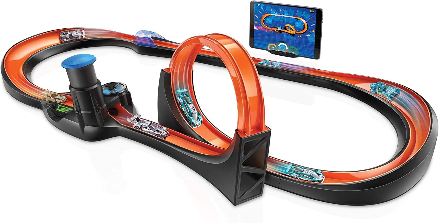 Hot Wheels Id Smart Track Starter Kit With 3 Exclusive Cars Track Pieces And Hot Wheels Race 6455