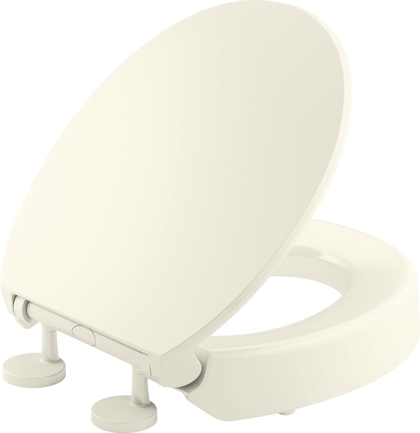 KOHLER 25876-96 Hyten Elevated Quiet-Close Round Toilet Seat, Contoured ...