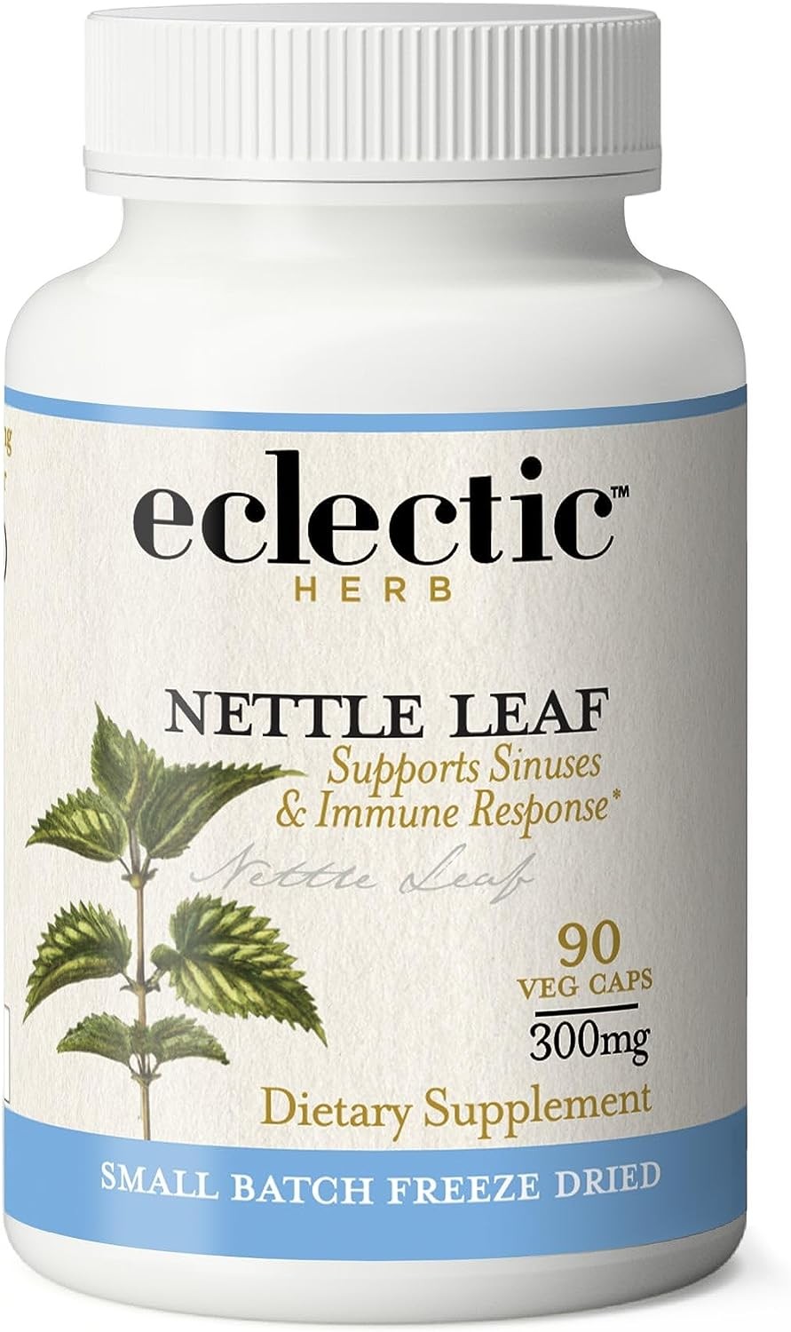 Eclectic Institute Raw FreezeDried NonGMO Nettle Leaf Healthy Sinus Support, Histamine