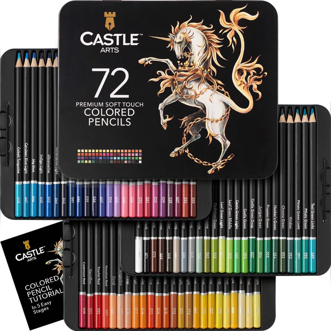 172 Colored Pencils, Shuttle Art Soft Core Color Pencil Set for Adult  Coloring Books Artist Drawing Sketching Crafting