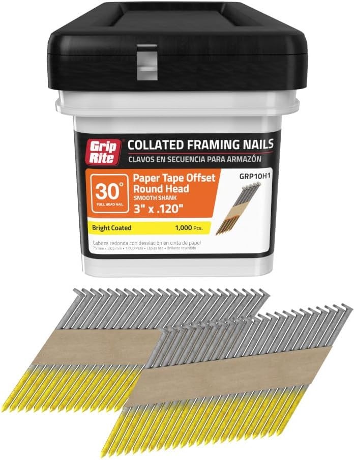 Grip Rite Prime Guard GRP10H1 30 Degree Paper Tape Offset Round Head ...