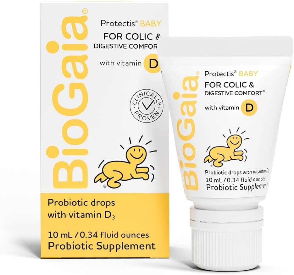 BioGaia Baby Probiotic Drops Colic & Gas Relief + Vitamin D, 50Day