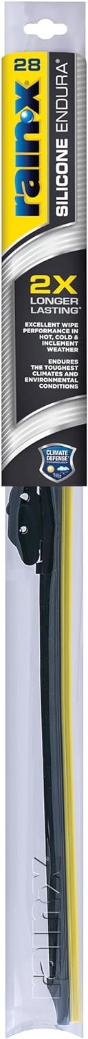 Rain-X 830116 Silicone Endura Tergicristallo 16 Pollici | Gomma Siliconica Resistente | Per Tutte Le Stagioni, Da -28°C A +90°C | 1 Pezzo