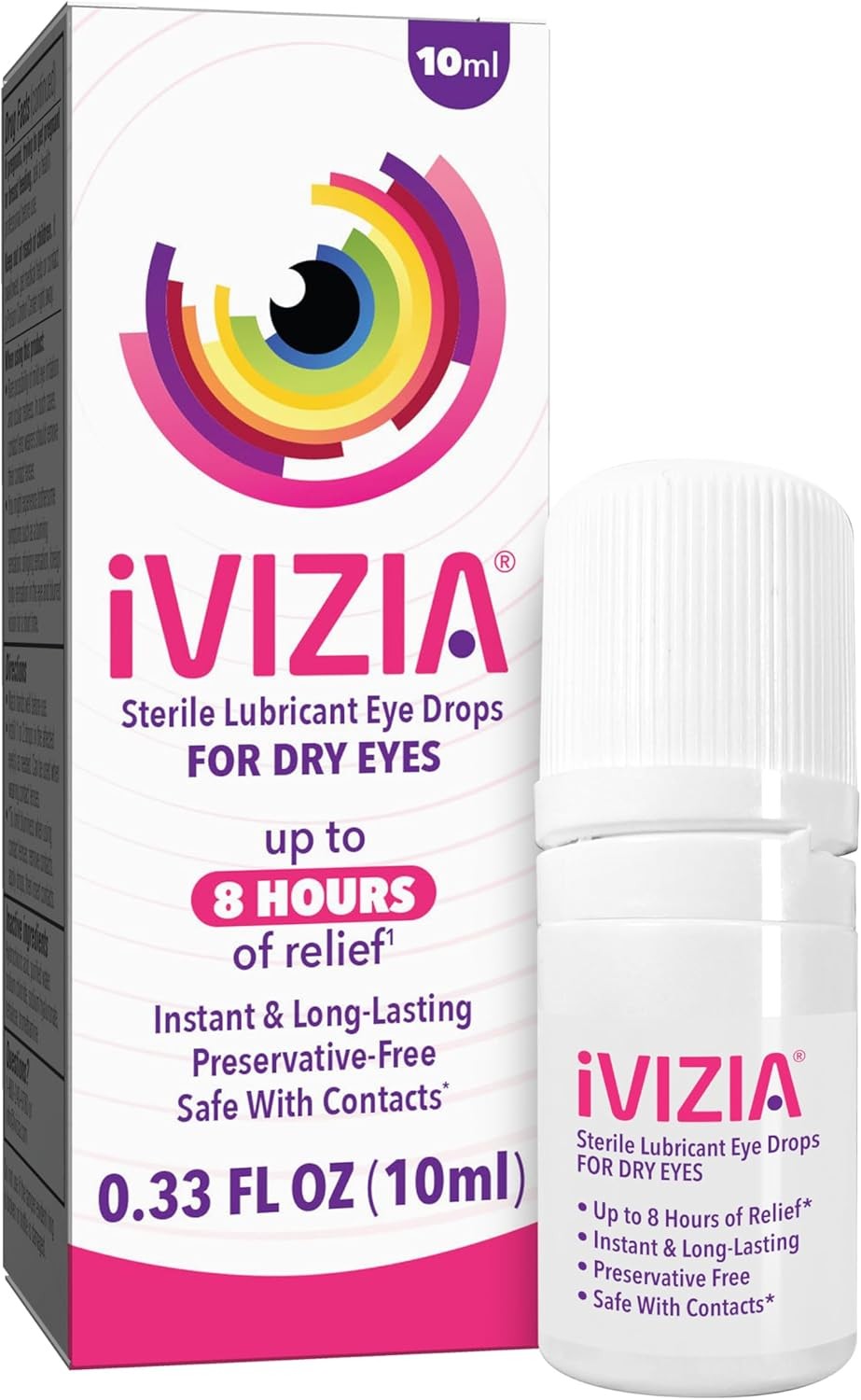 iVIZIA Sterile Lubricant Eye Drops for Dry Eyes, PreservativeFree