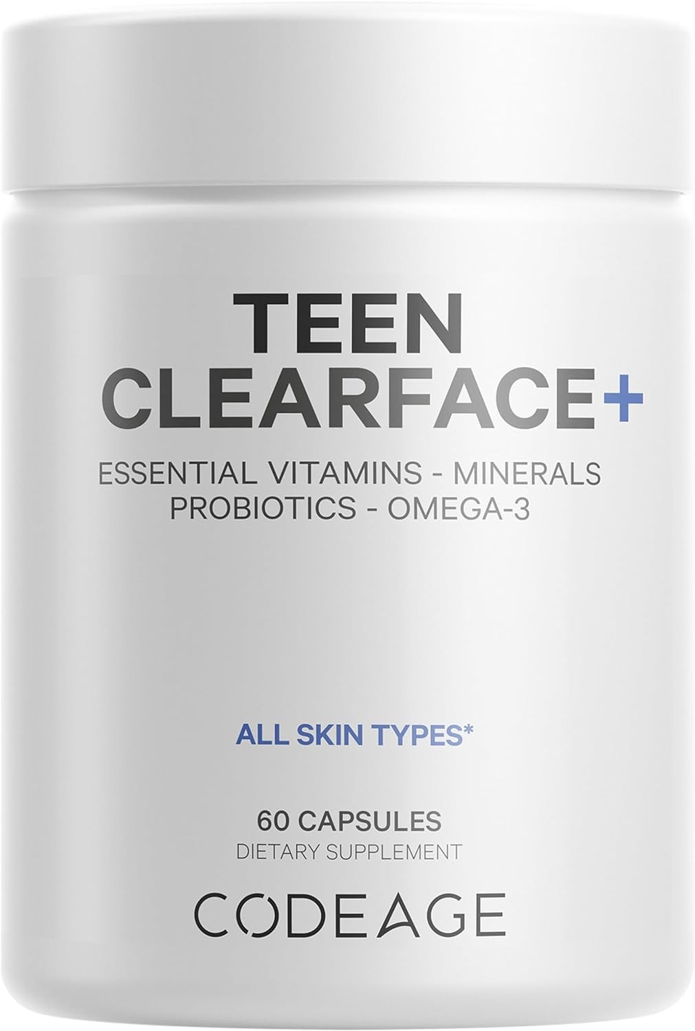 Codeage Teen Clearface Adolescent Face, Skin & Pimples, Vitamins A, C