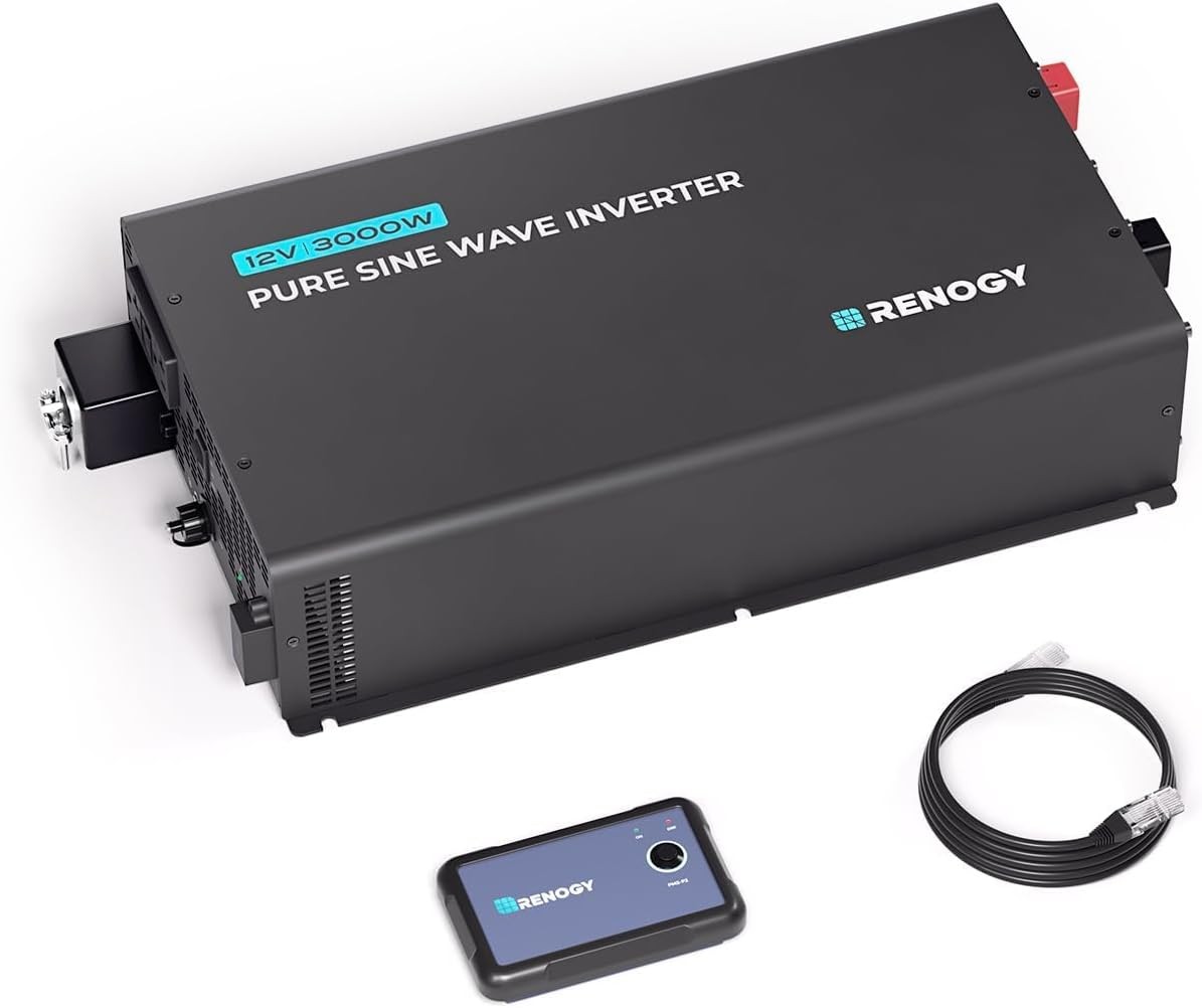 Pre Charge Module Inverter Renogy 3000W 12V Pro Pure Sine Wave Inverter 12V DC to 110V 120V AC ...