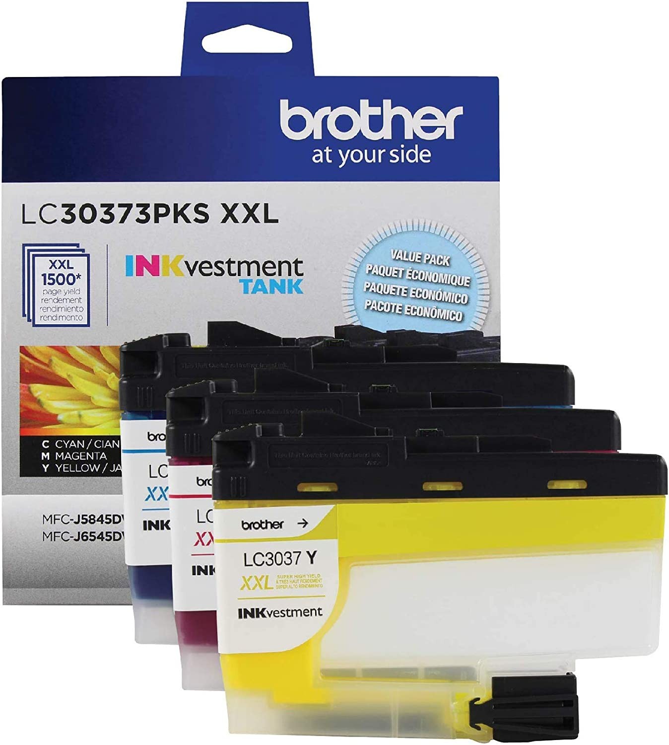 Brother Genuine LC30373PKS, 3-Pack Super High-Yield Color INKvestment ...