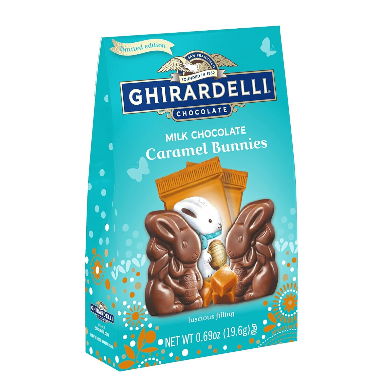 Ghirardelli, Milk Chocolate & Caramel Bunnies, 0.69 Ounce Best Deals