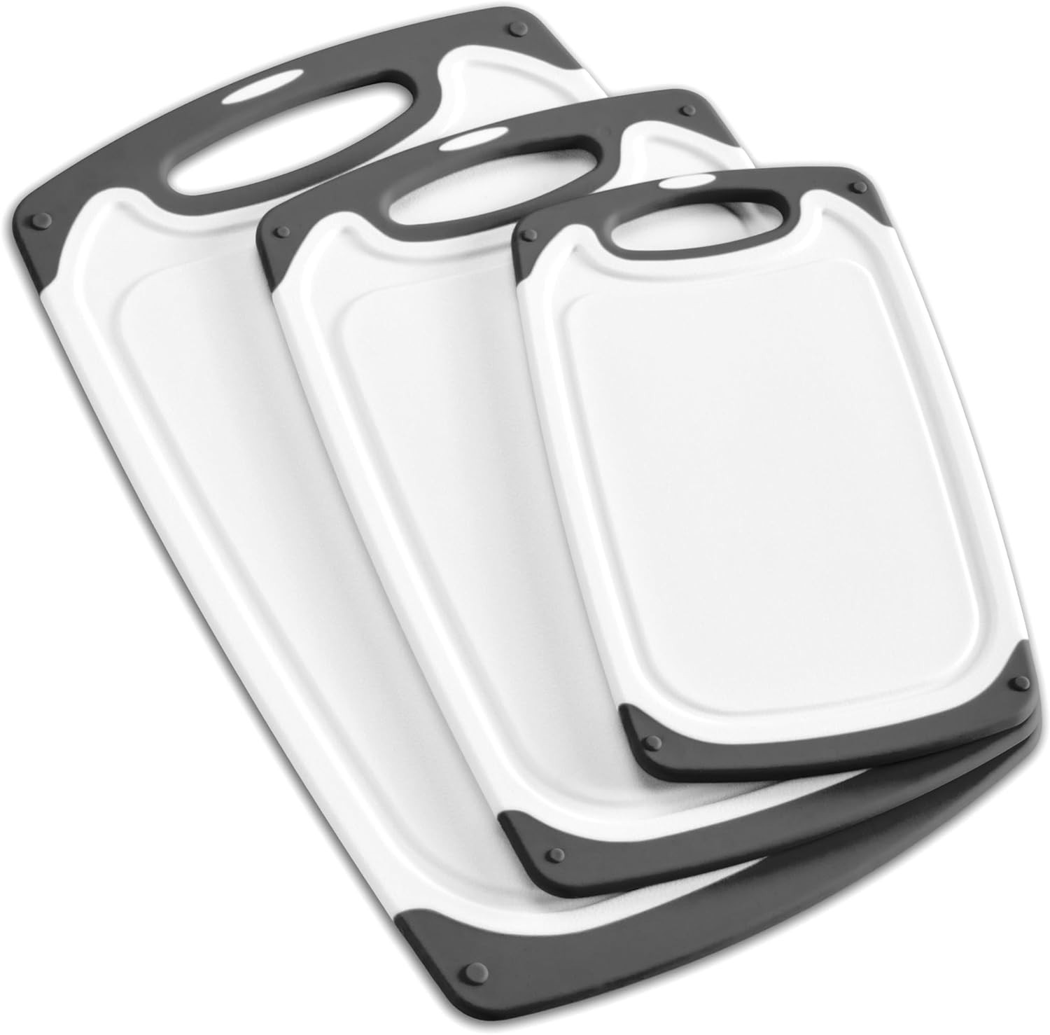 HOMWE Cutting Boards for Kitchen Chopping Board 3Pack w/Different