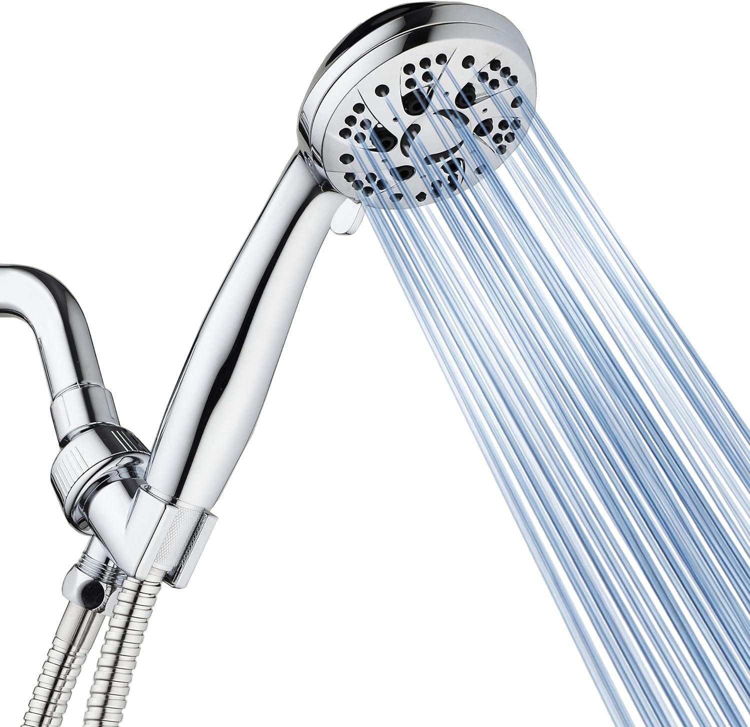 AquaDance 6-Setting Oil Rubbed Bronze Handheld Shower Head – 5-Foot Hose, High Pressure, Lifetime Warranty