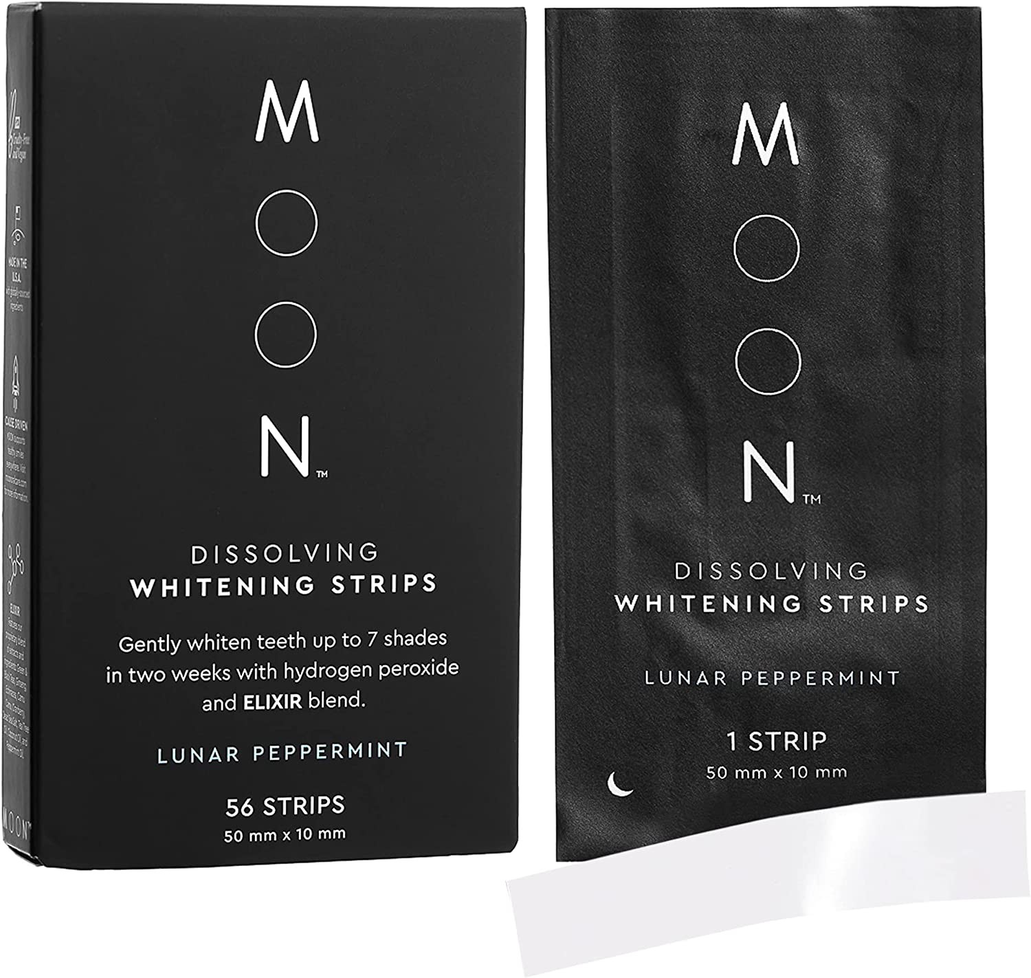 MOON Teeth Whitening Strips, 7 Shades Whiter in 2 Weeks, 28 Treatments