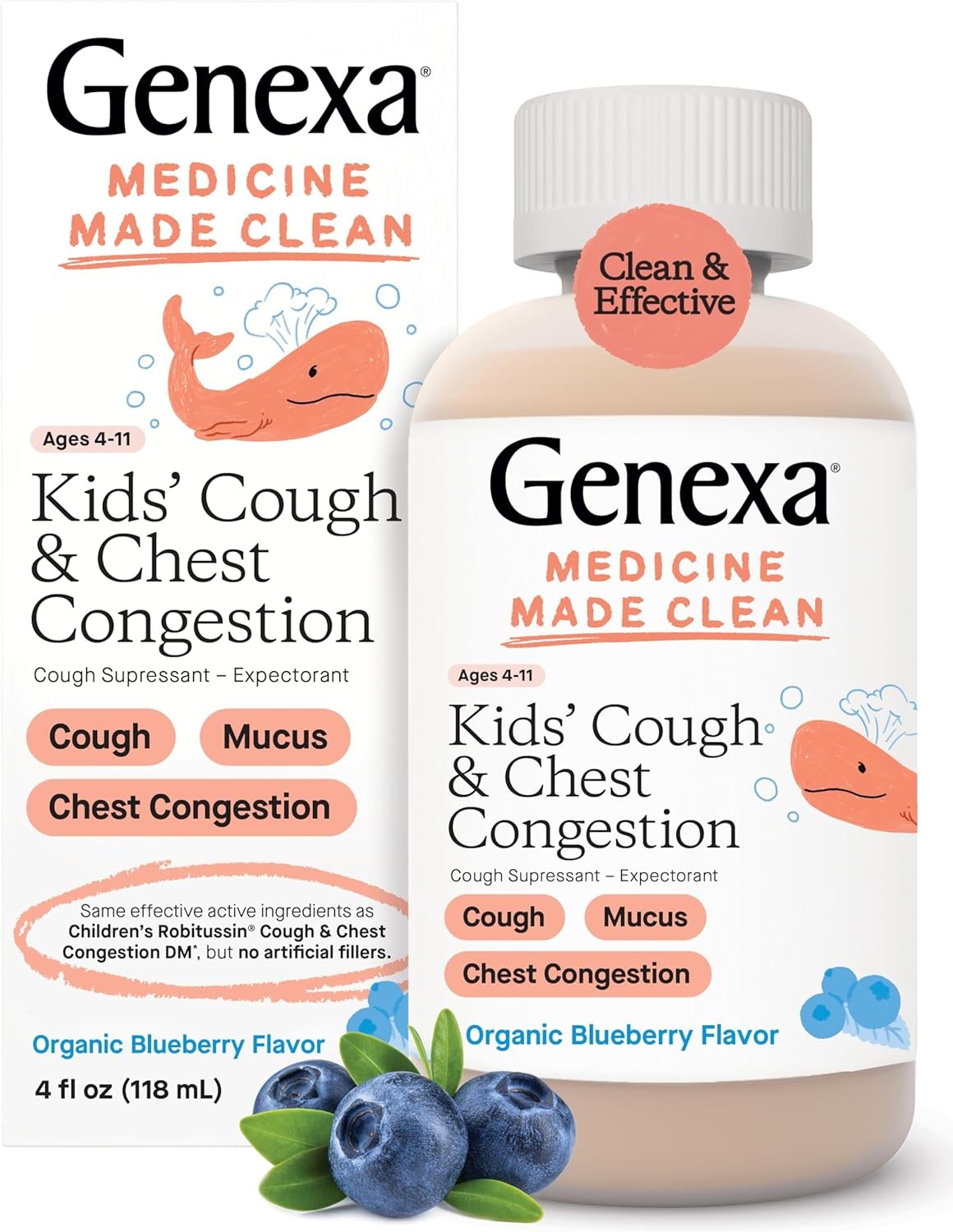 Genexa Kids' Liquid Cough & Chest Congestion Medicine MultiSymptom