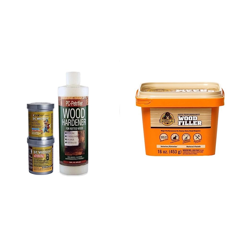 PCProducts Wood Repair Kit with PCWoody Epoxy Paste (12 oz) and