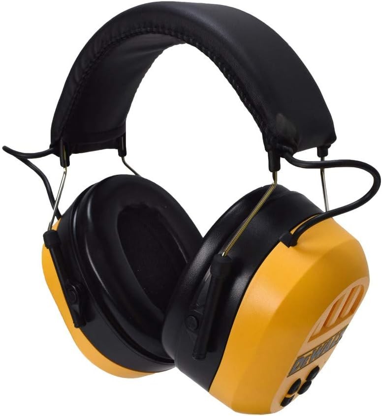DEWALT DPG17 Rechargeable Bluetooth Hearing Protection, Black/Yellow