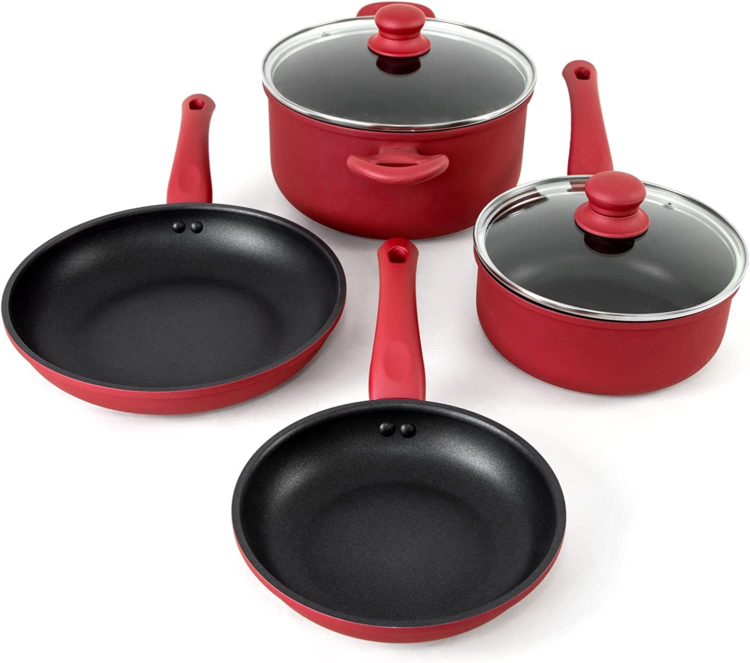 Hell's Kitchen 6 Pc Nonstick Cookware Set, Induction Ready Pots and