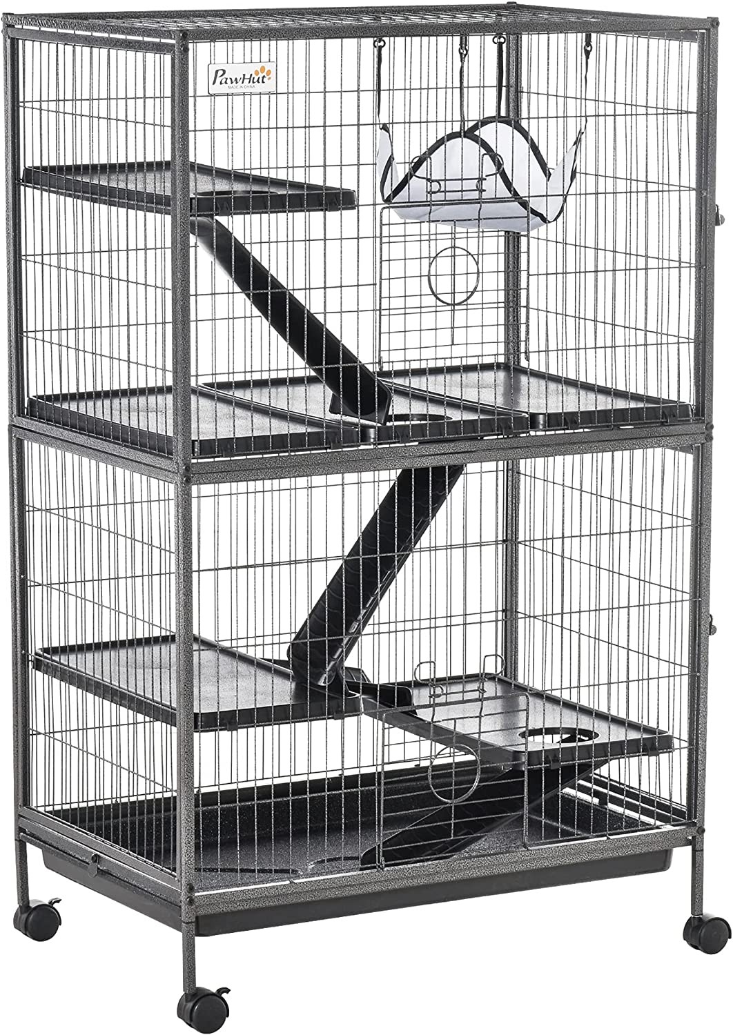 PawHut 50" H 5Tier Small Animal Cage, Ferret Cage, Large Chinchilla