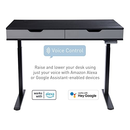 Realspace® Smart Electric 48"W HeightAdjustable Desk, Black/Gray Best