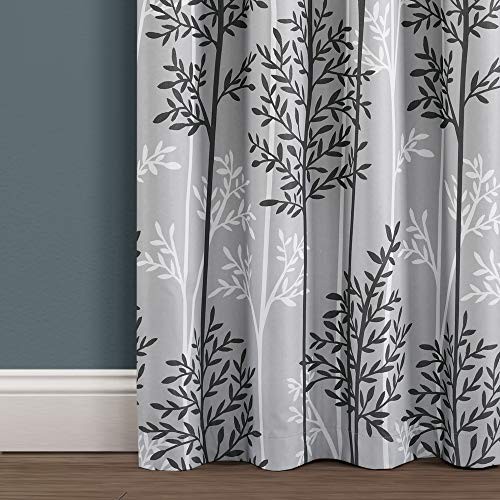 Lush Decor Gray Linear Tree Blackout Grommet Window Curtain Panel Pair