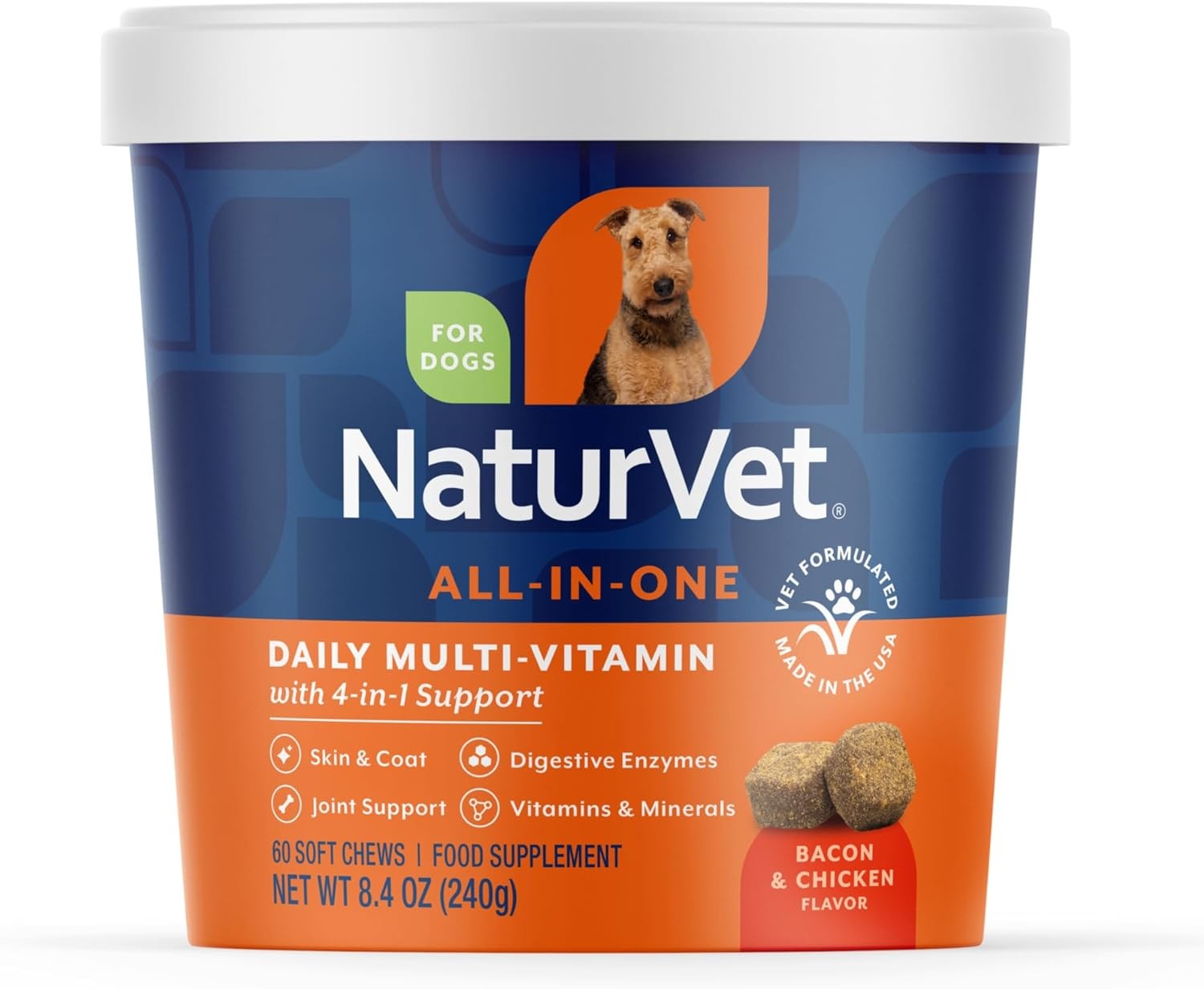 NaturVet All-in-One Dog Supplement - for Joint Support, Digestion, Skin ...
