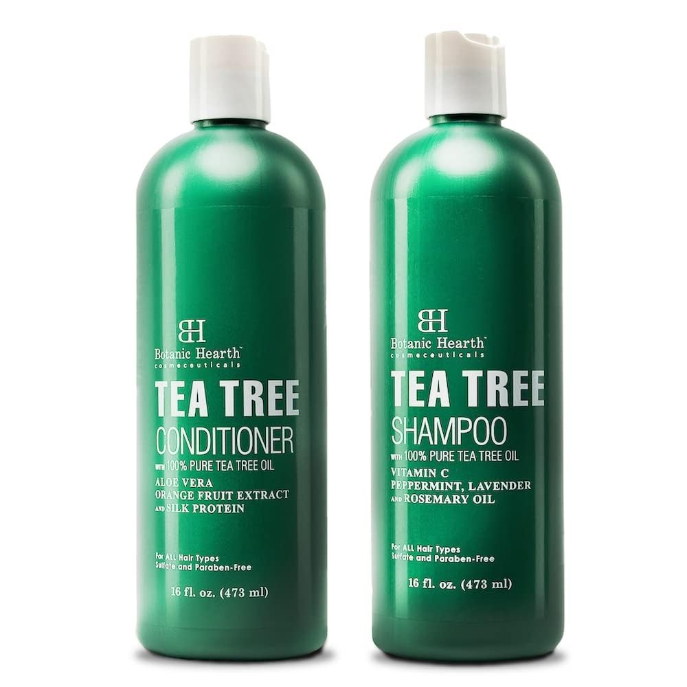 Botanic Hearth Tea Tree Shampoo and Conditioner Set with 100 Pure Tea Tree Oil, for Itchy and