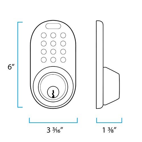 MiLocks DFK-02SN Electronic Touchpad Entry Keyless Deadbolt and Passage ...