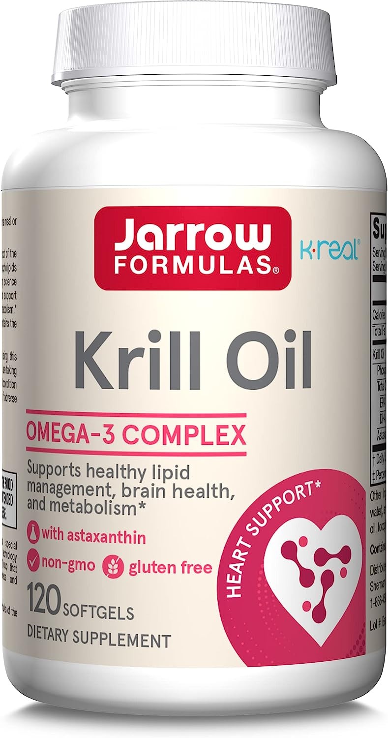 Jarrow Formulas Krill Oil 120 Softgels Phospholipid Omega3 Complex