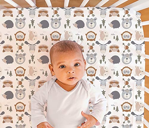 The Peanutshell Crib Sheet Set For Baby Boys Or Girls | Woodland ...