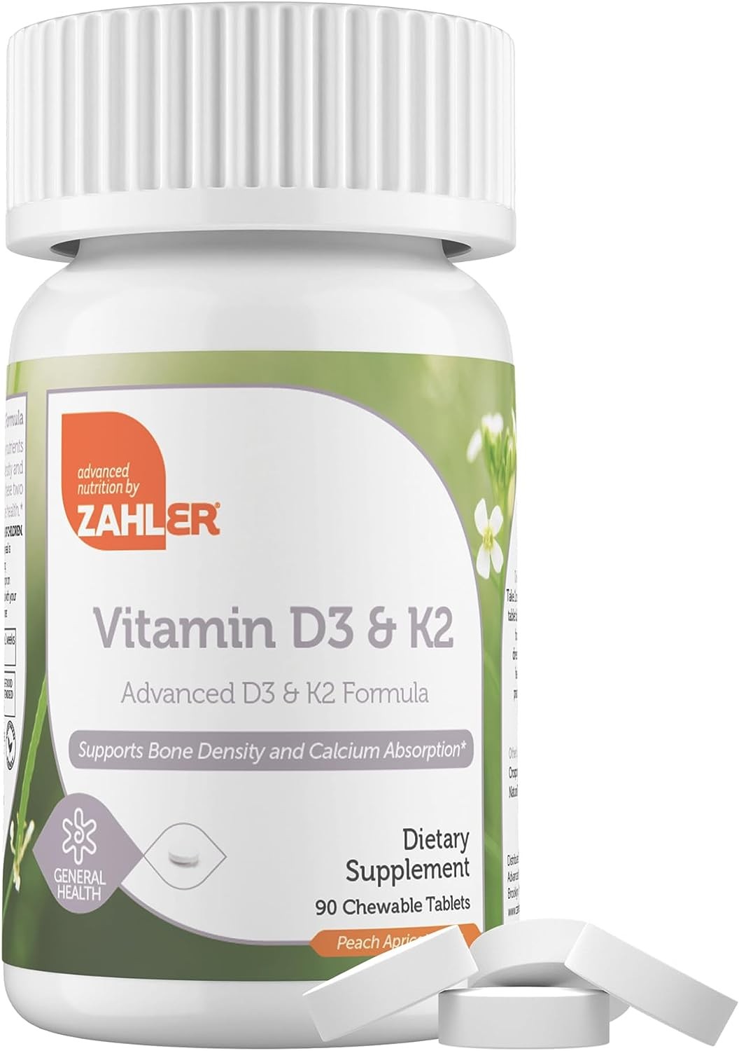 Zahler Vitamin D3 & K2 Chewable Supplement (90 Count) Certified