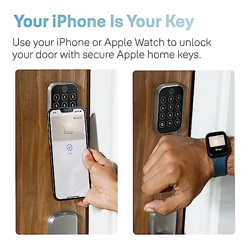 Tap To Open Yale Assure Lock 2 Plus Apple Home Keys (Tap to Open) Deadbolt, Black ...