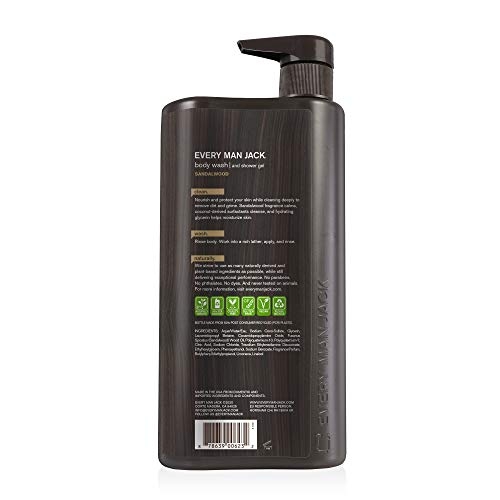 Every Man Jack Body Wash, Sandalwood 33.8ounce Best Deals and Price
