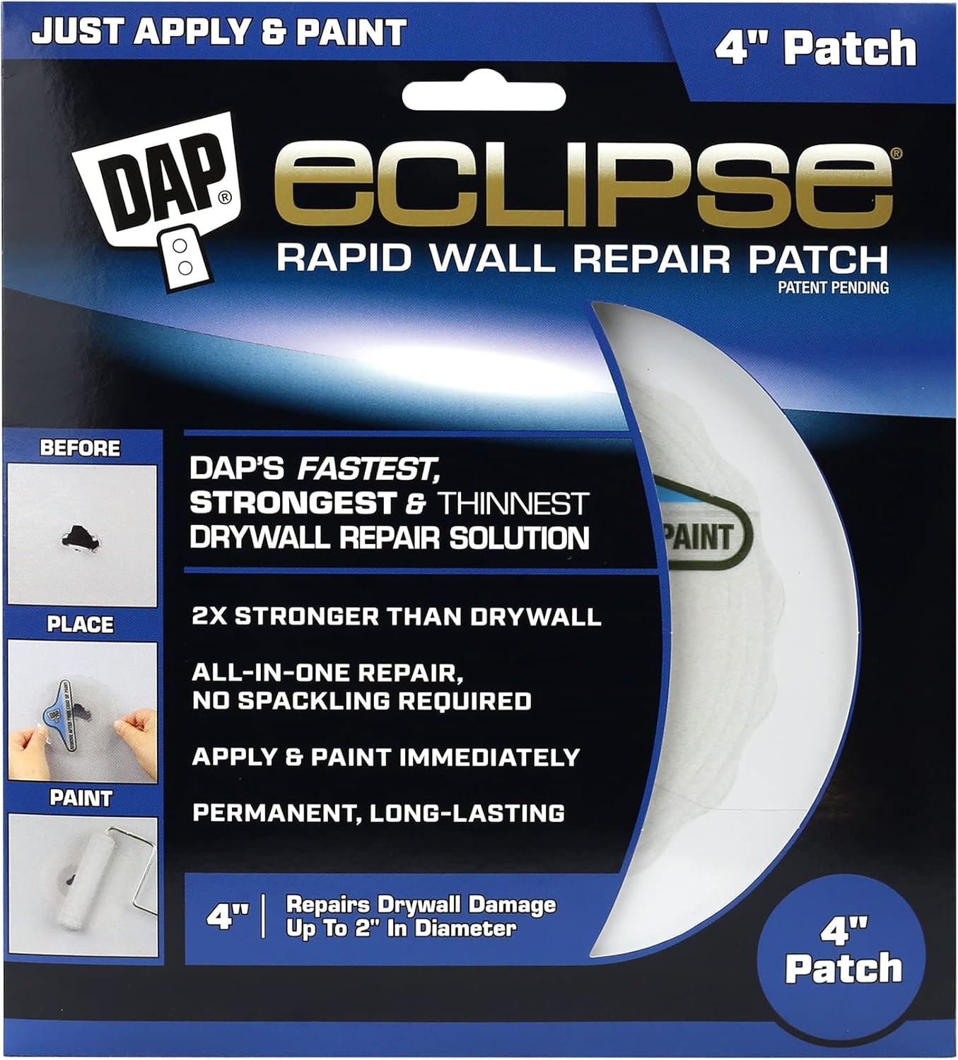 DAP Eclipse Rapid Wall Repair Patch, 4 in (7079809163) Deals and Price ...