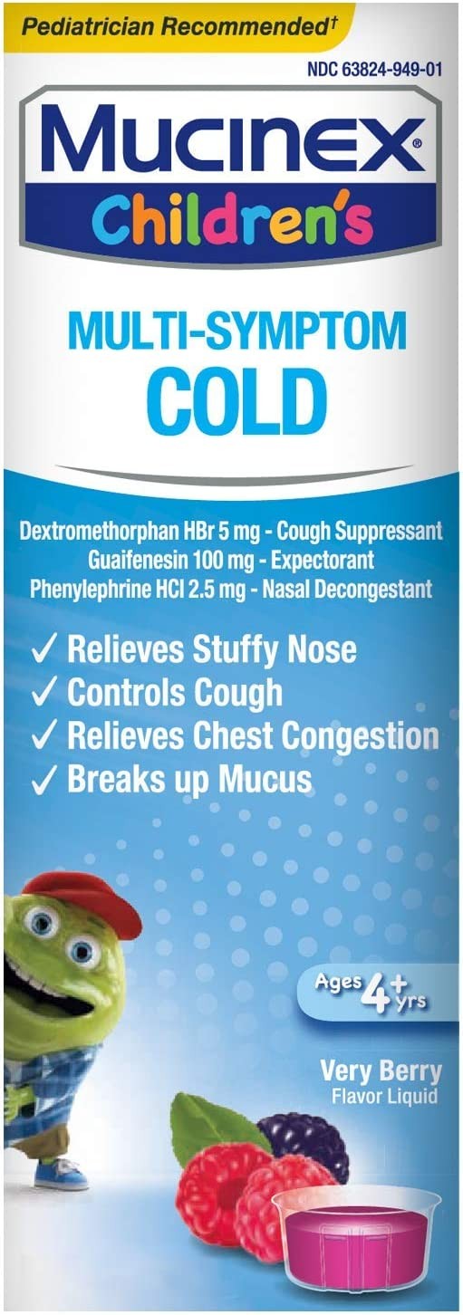 Mucinex Children's MultiSymptom Cold Relief Liquid Relieves Stuffy Nose, Chest Congestion