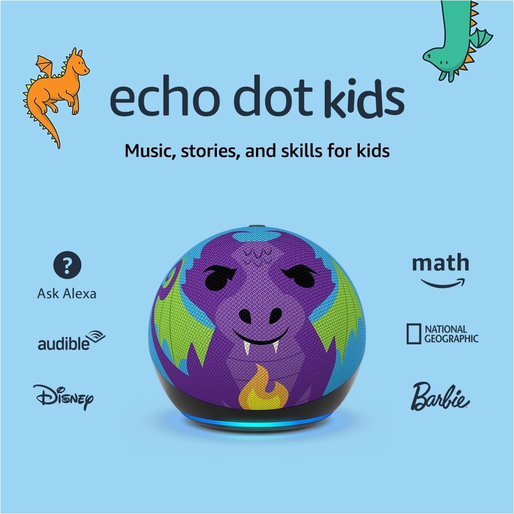 Amazon Echo Dot Kids (newest model), Designed for kids, works with our ...
