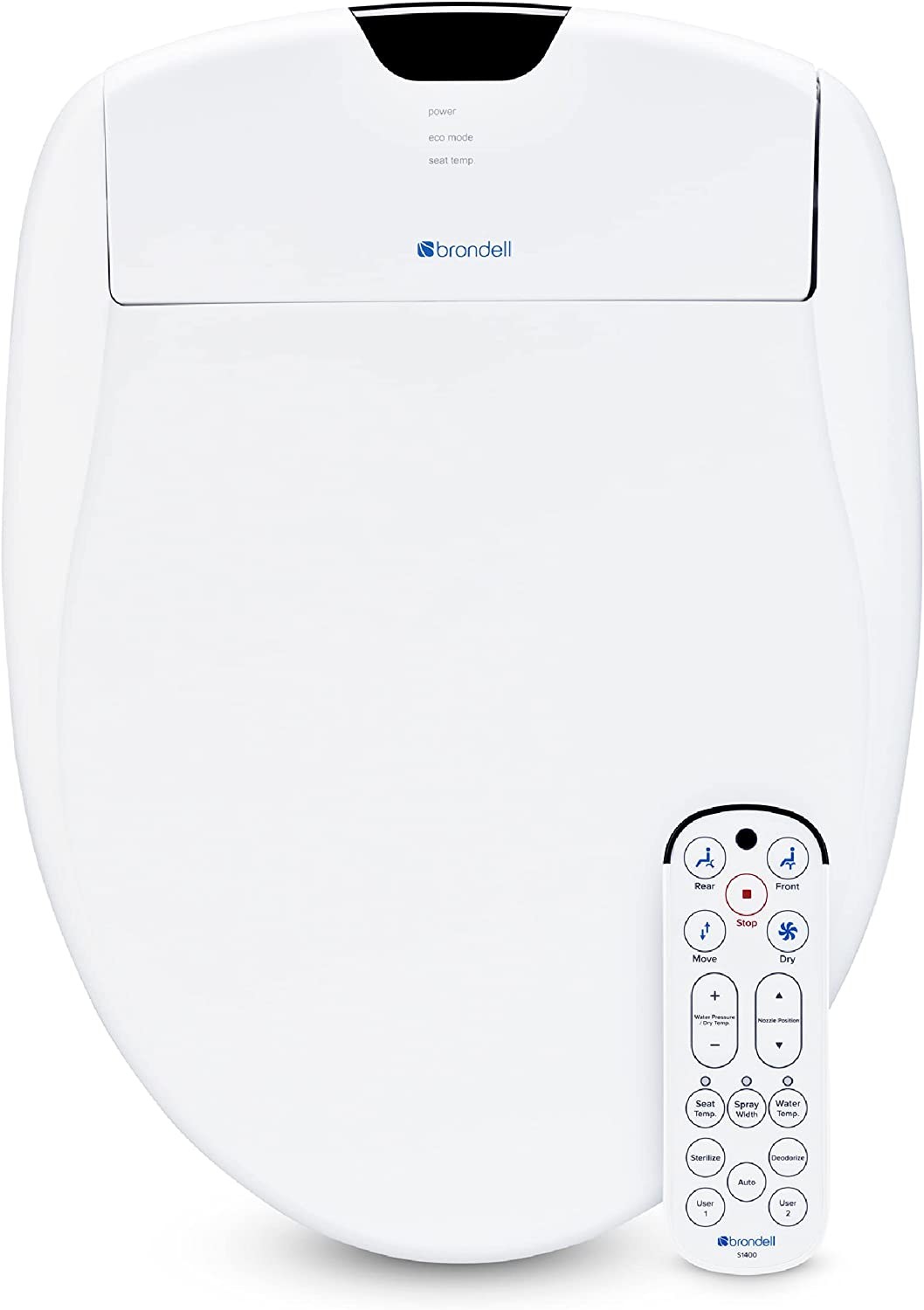 Brondell S1400EW Swash 1400 Luxury Bidet Toilet Seat in Elongated