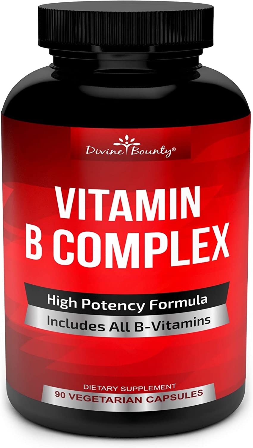 Divine Bounty Super B Complex Vitamins All B Vitamins Including B12, B1, B2, B3, B5, B6, B7