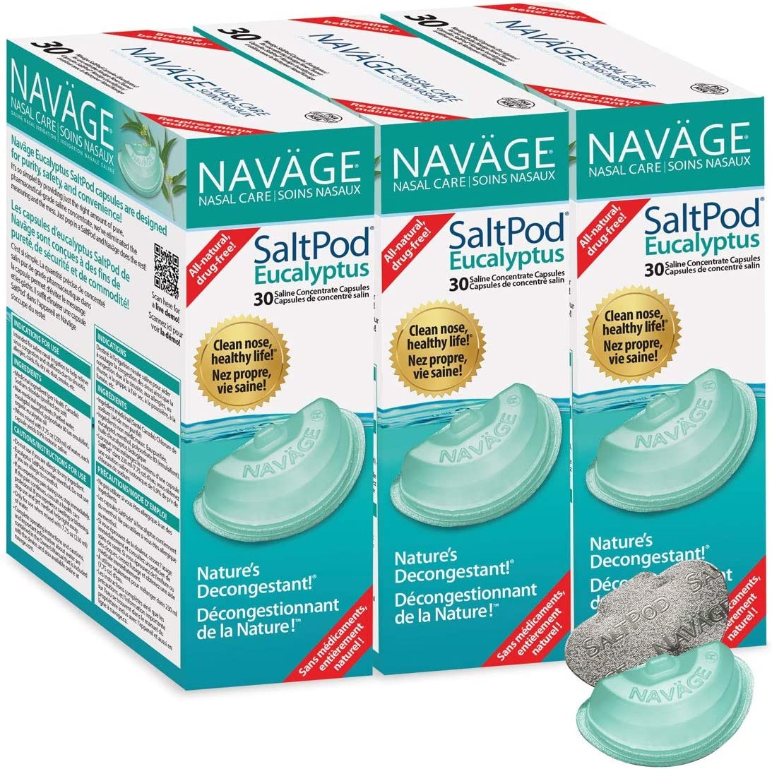 Navage Eucalyptus SaltPod Bundle 3 Eucalyptus SaltPod Capsule 30Packs