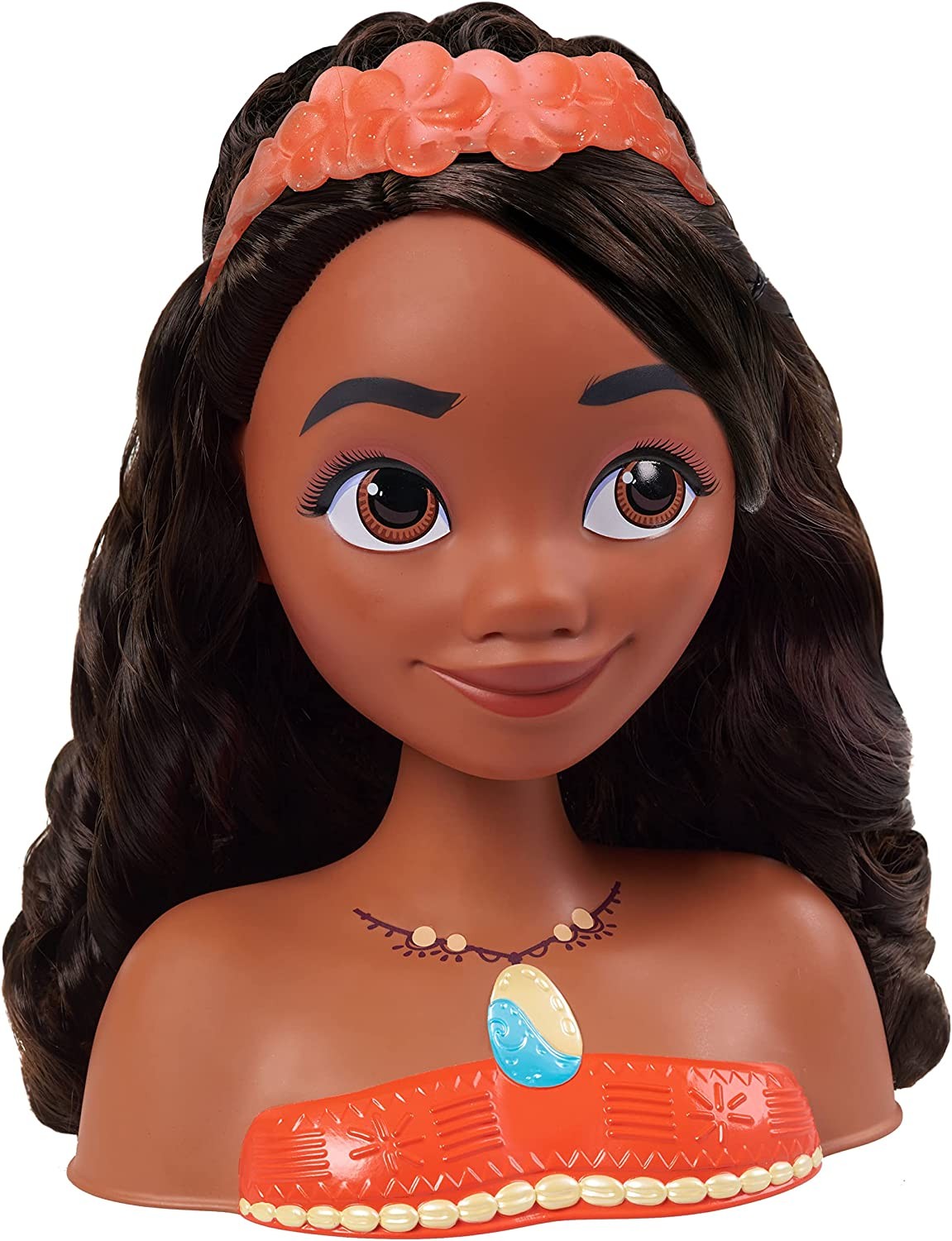 Disney Princess Moana Styling Head, 18-pieces, Pretend Play, Kids Toys 