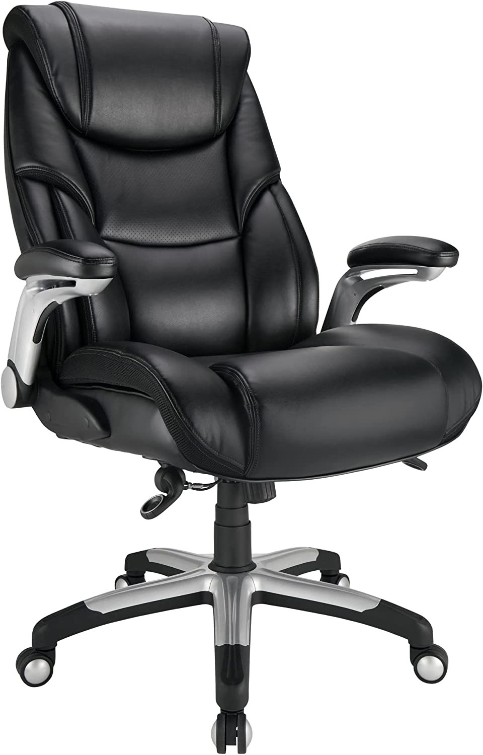 Realspace Computer Chair Realspace® Torval Big & Tall Bonded Leather High-Back Computer Chair ...