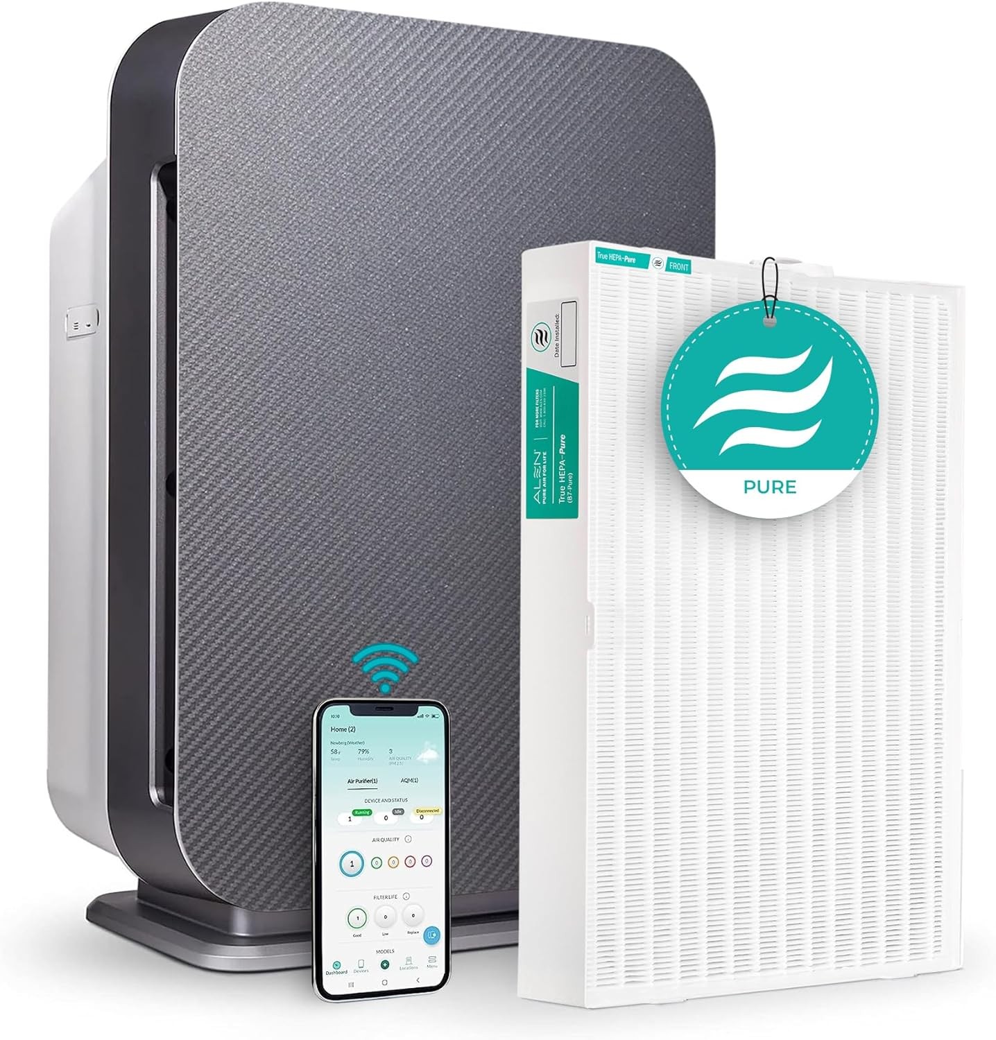 Alen Air Purifiers for Home Large Room Up To 1300 Sq Ft BreatheSmart