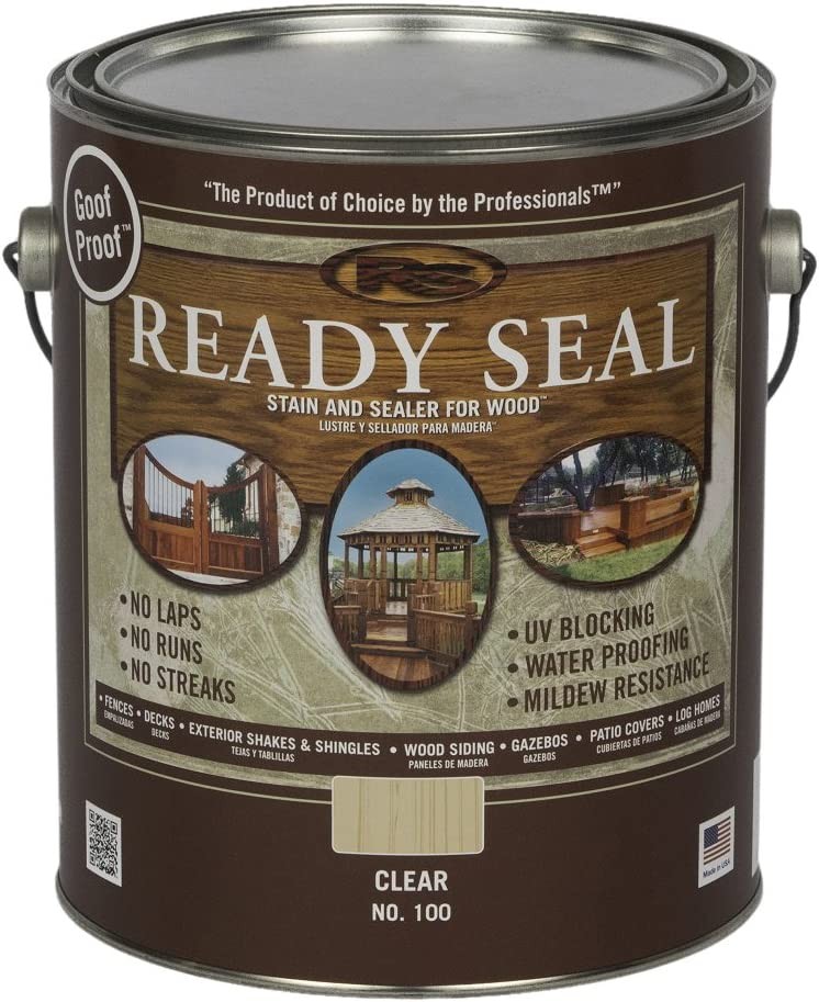 Ready Seal 100 Clear, 1-Gallon Exterior Wood Stain and Sealer, 1 gallon ...