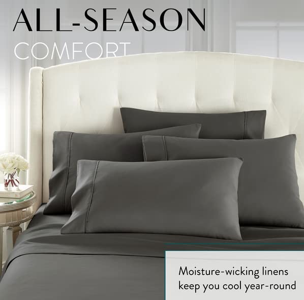 Danjor Linens Queen Sheet Set 6 Piece Set Including 4 Pillowcases Deep Pockets Breathable