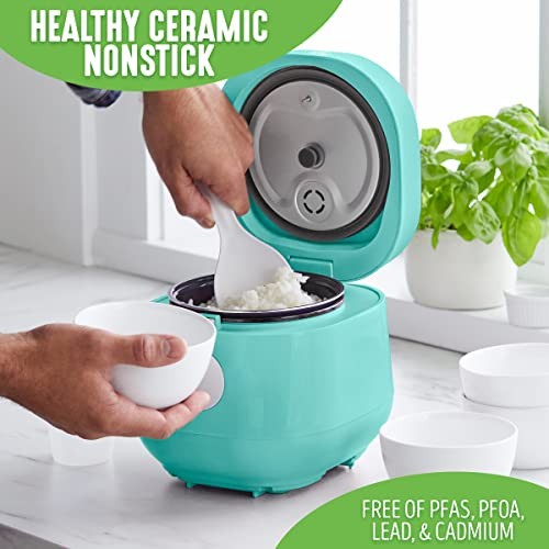 GreenLife Healthy Ceramic Nonstick 4-Cup Rice Oats and Grains Cooker ...