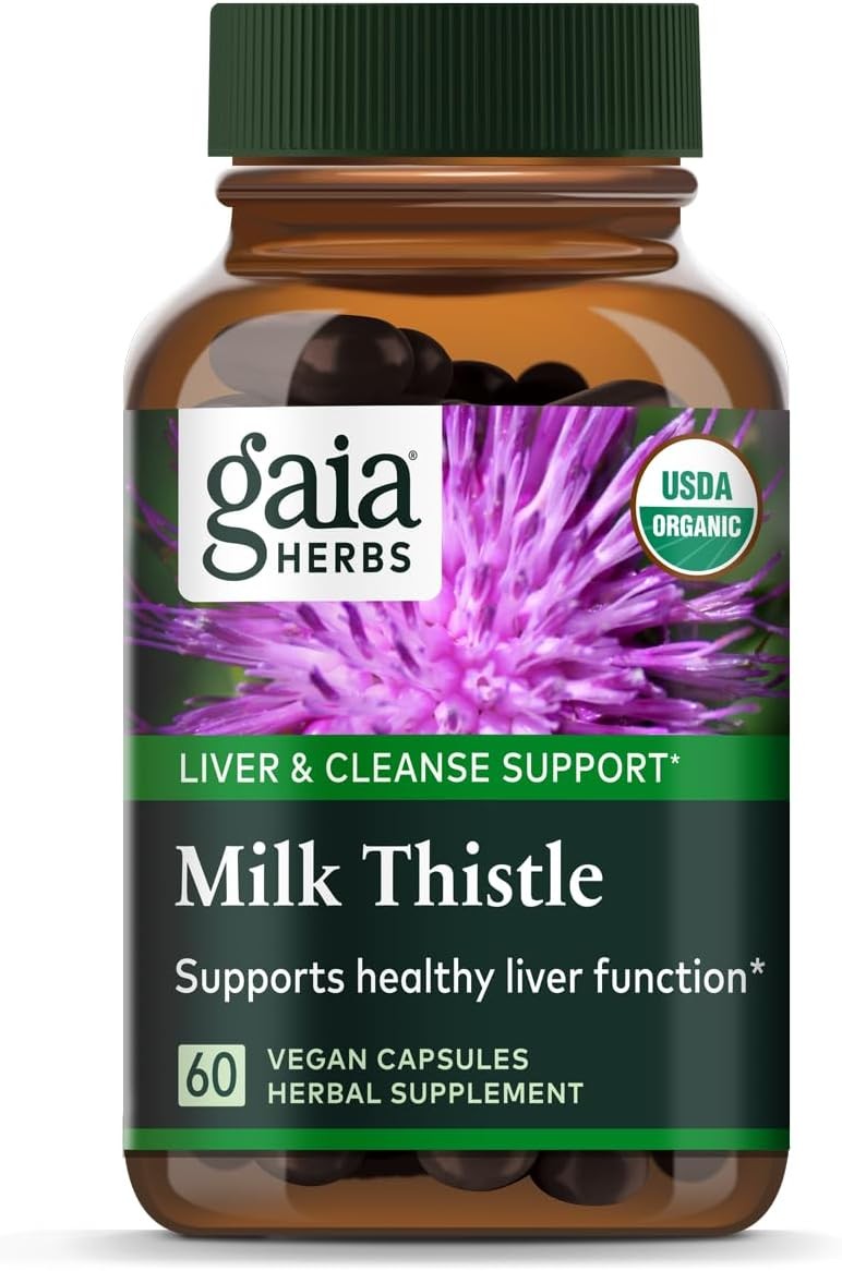 Gaia Herbs Milk Thistle Liver Supplement & Cleanse Support for